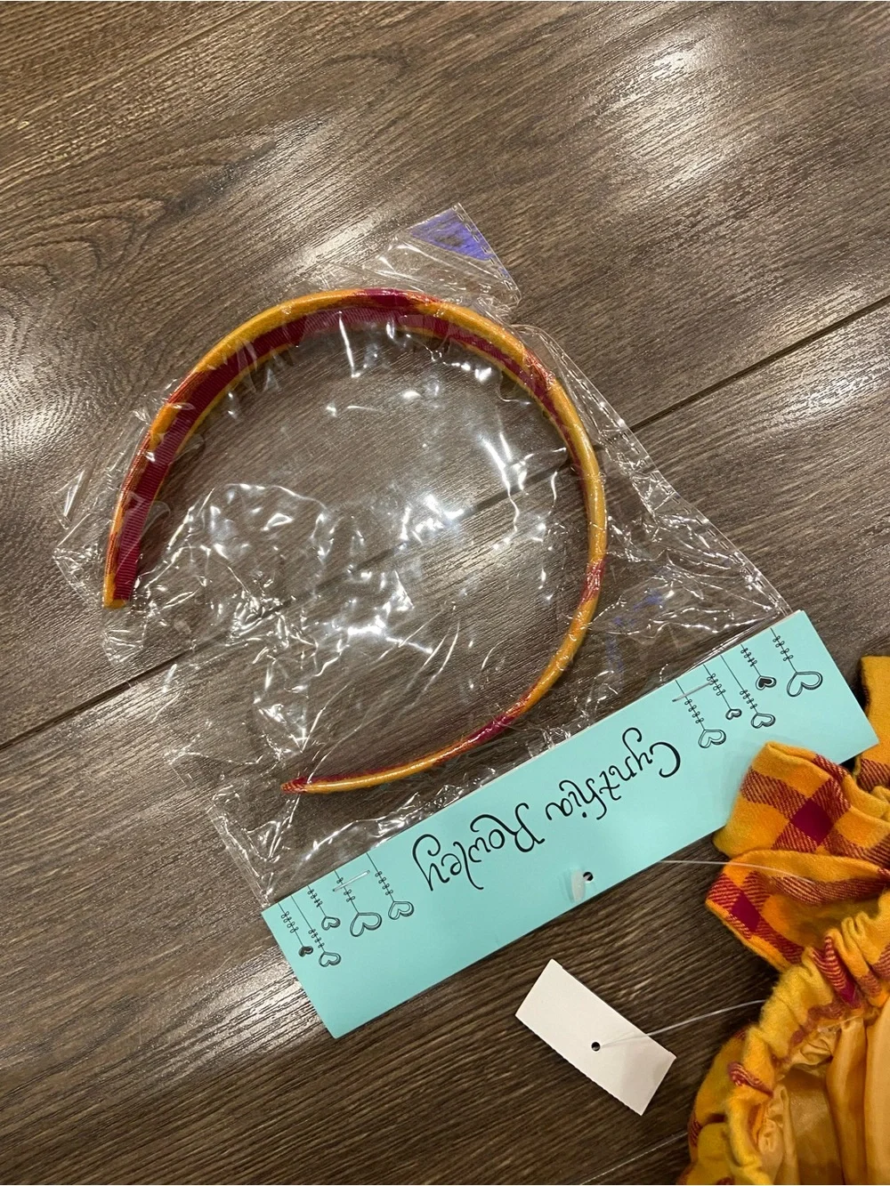 Cynthia Rowley Yellow and Red Plaid Girls' Skirt with Matching Headband